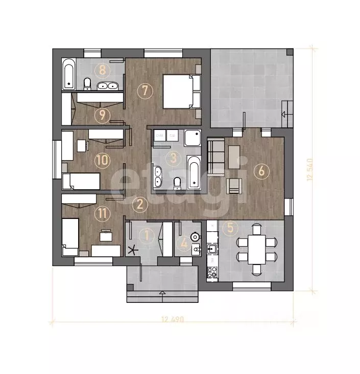 Дом в Курская область, Курский район, Моковский сельсовет, д. 1-я ... - Фото 1