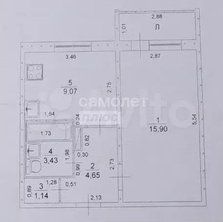 1-к. квартира, 35,7 м, 7/10 эт. - Фото 0