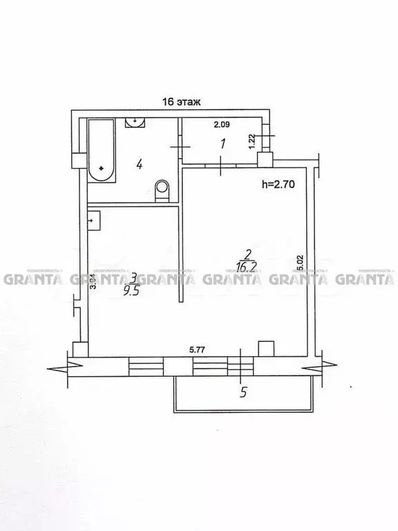 1-комнатная квартира: Красноярск, улица Академика Киренского, 2И (33 ... - Фото 1