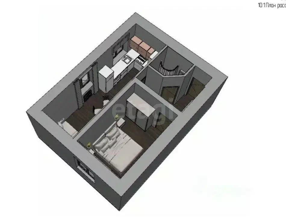 1-к кв. Севастополь ул. Циолковского, 4 (32.0 м) - Фото 2