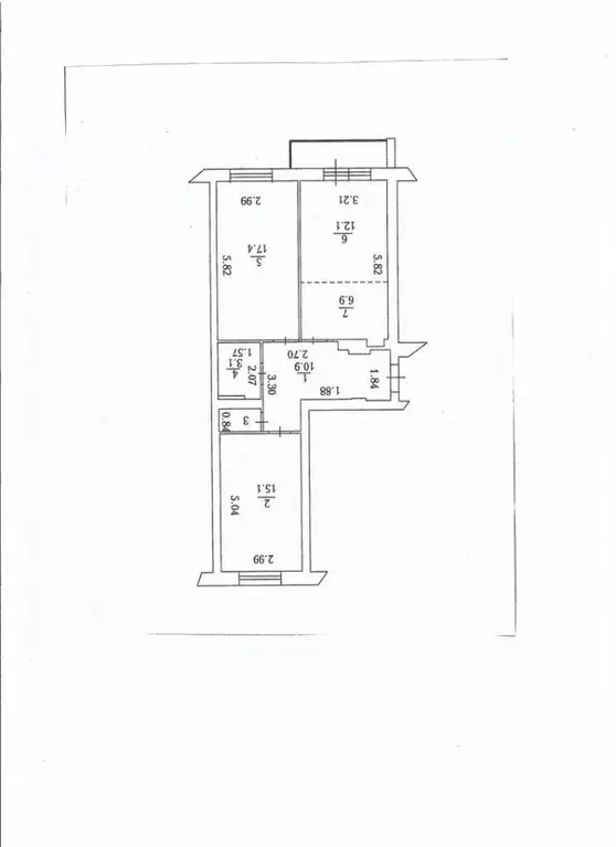 3-к кв. Кемеровская область, Кемерово ул. Тухачевского, 29Б (66.8 м) - Фото 2