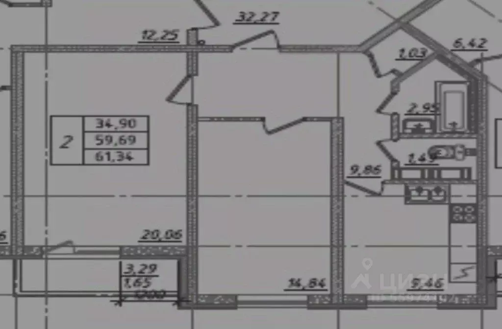2-к кв. Санкт-Петербург Ленинский просп., 68 (59.1 м) - Фото 2