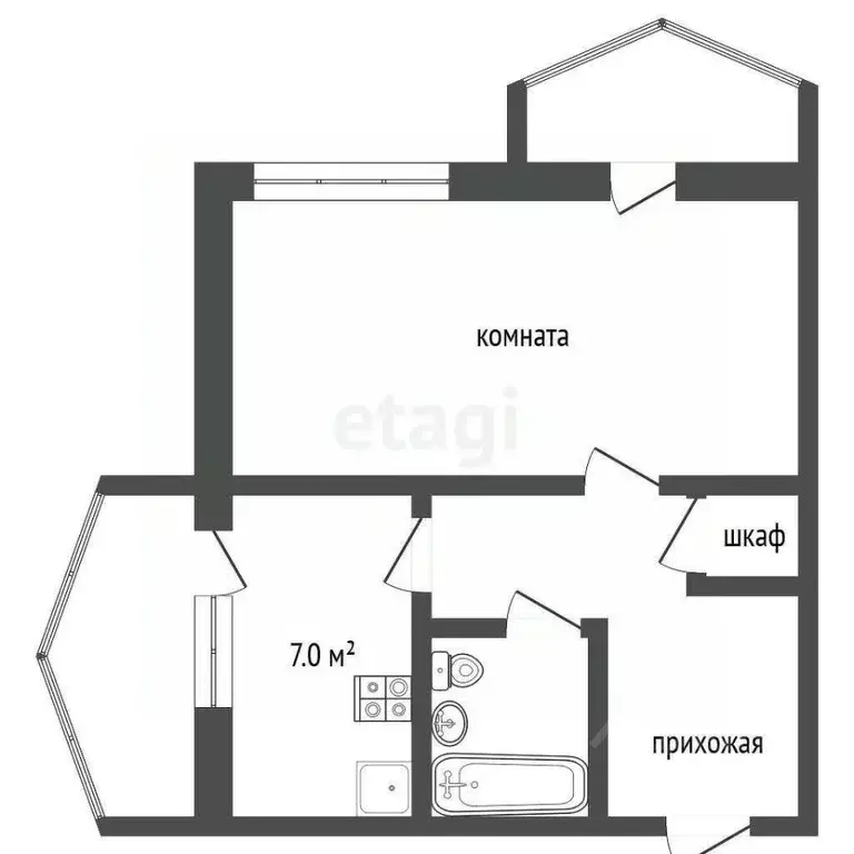 1-к кв. Крым, Ялта ул. Рабочая, 33 (35.6 м) - Фото 2