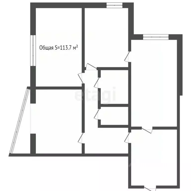3-к кв. Кемеровская область, Кемерово ул. Терешковой, 18б (113.7 м) - Фото 1