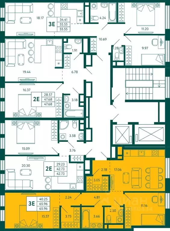 2-к кв. Башкортостан, Уфа Зеленая Роща жилрайон, Терле Парк жилой ... - Фото 2