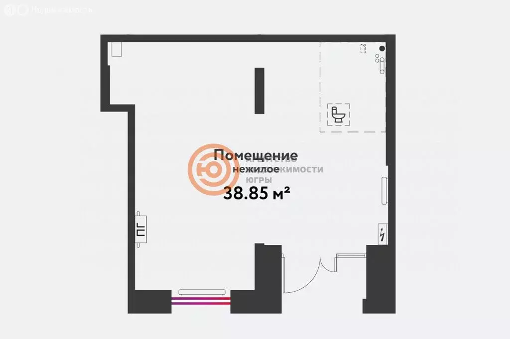 Помещение свободного назначения (38.85 м) - Фото 1