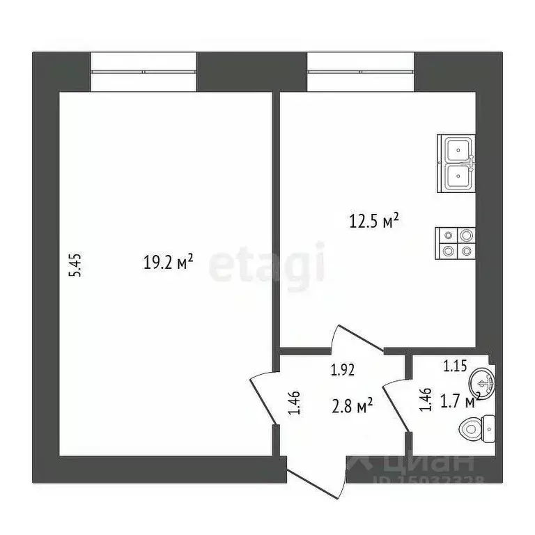 Комната Владимирская область, Меленки Коммунистическая ул., 13 (36.2 ... - Фото 1