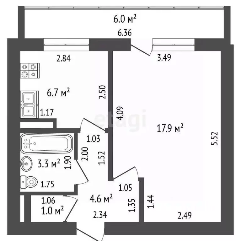 1-к кв. Краснодарский край, Анапа ул. Крылова, 83 (35.0 м) - Фото 2