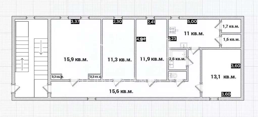4-к кв. Санкт-Петербург пер. Гривцова, 22 (86.5 м) - Фото 1