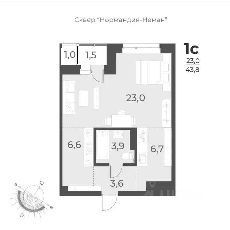 Свободной планировки кв. Новосибирская область, Новосибирск ул. ... - Фото 1