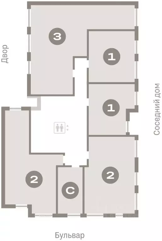 1-к кв. Омская область, Омск  (40.99 м) - Фото 2