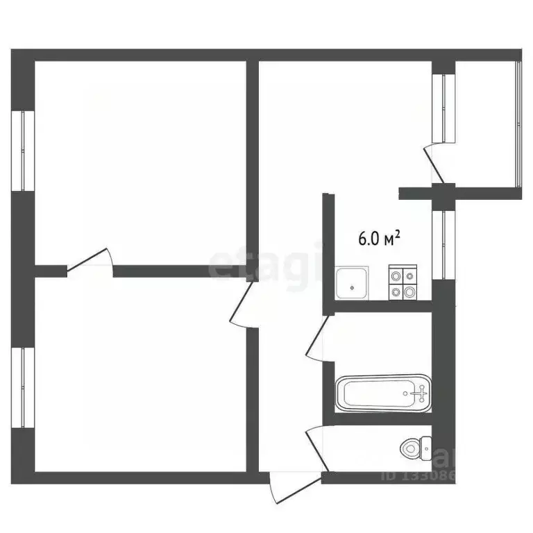 3-к кв. Томская область, Северск городской округ, пос. Самусь ул. ... - Фото 2