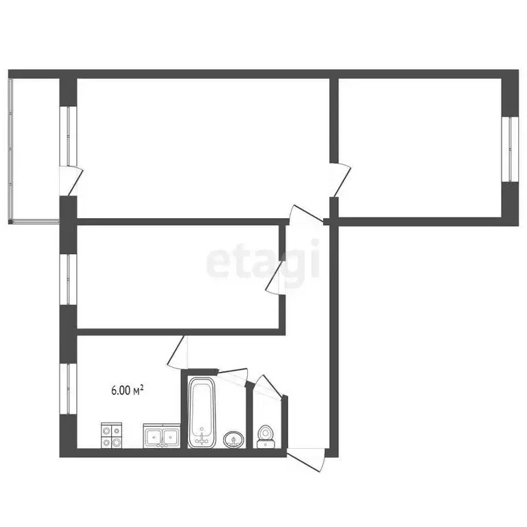 3-комнатная квартира: Сокол, Гражданская улица, 2 (50 м) - Фото 1