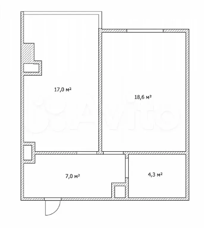 1-к. квартира, 47 м, 9/9 эт. - Фото 0