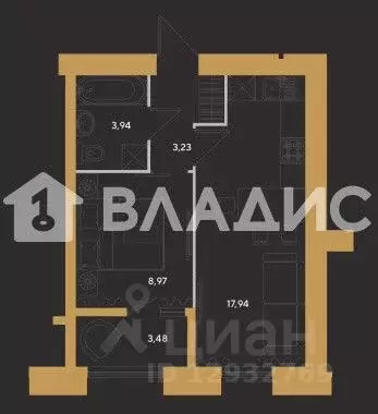 1-к кв. Пензенская область, Пенза ул. Измайлова, 46 (37.8 м) - Фото 2