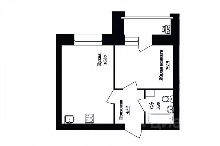 1-к кв. Вологодская область, Череповец 107-й мкр, ГринВилль жилой ... - Фото 1