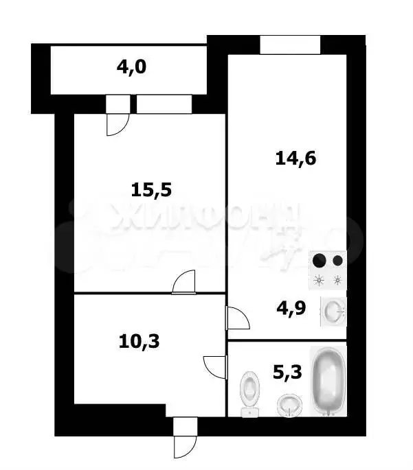 2-к. квартира, 58 м, 7/14 эт. - Фото 0