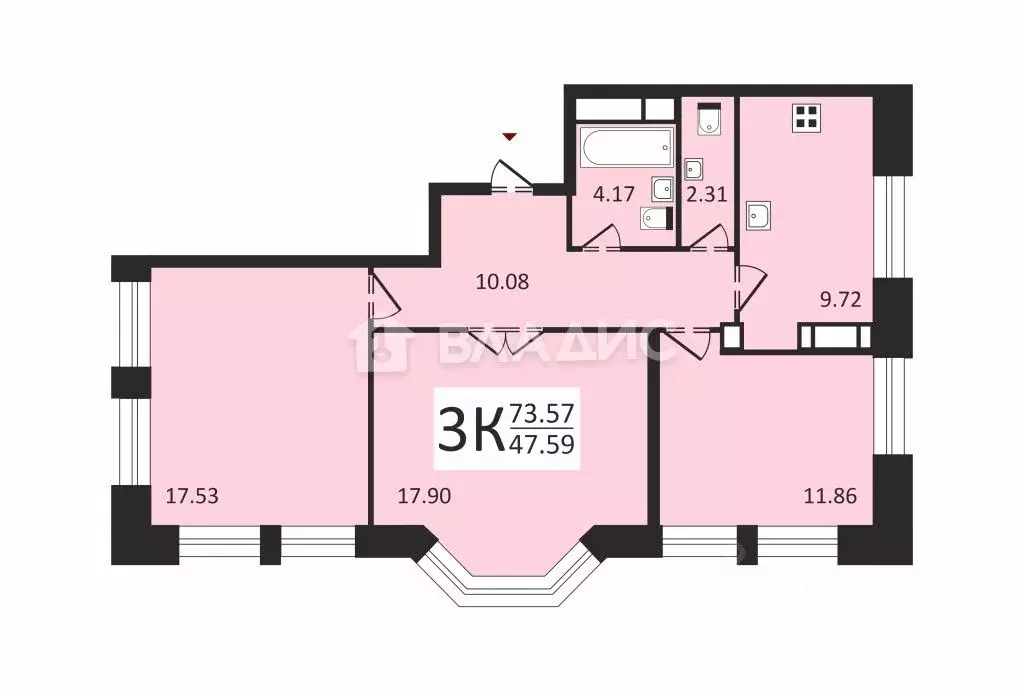 3-к кв. Москва Донецкая ул., 34к1 (73.6 м) - Фото 1