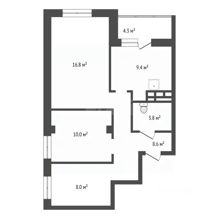 3-к кв. Красноярский край, Красноярск ул. Александра Матросова, 34 ... - Фото 2