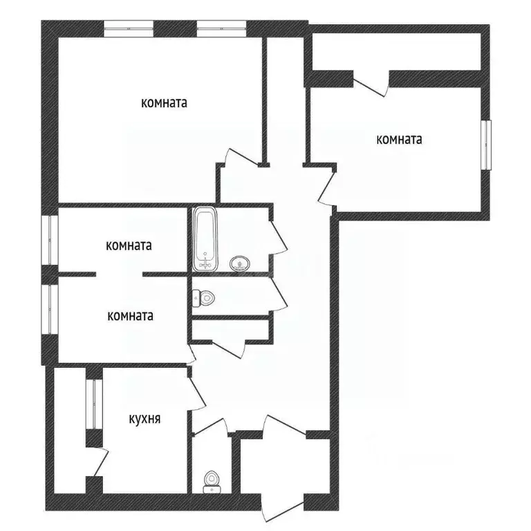 3-к кв. Ленинградская область, Кириши ул. Нефтехимиков, 45 (104.2 м) - Фото 2