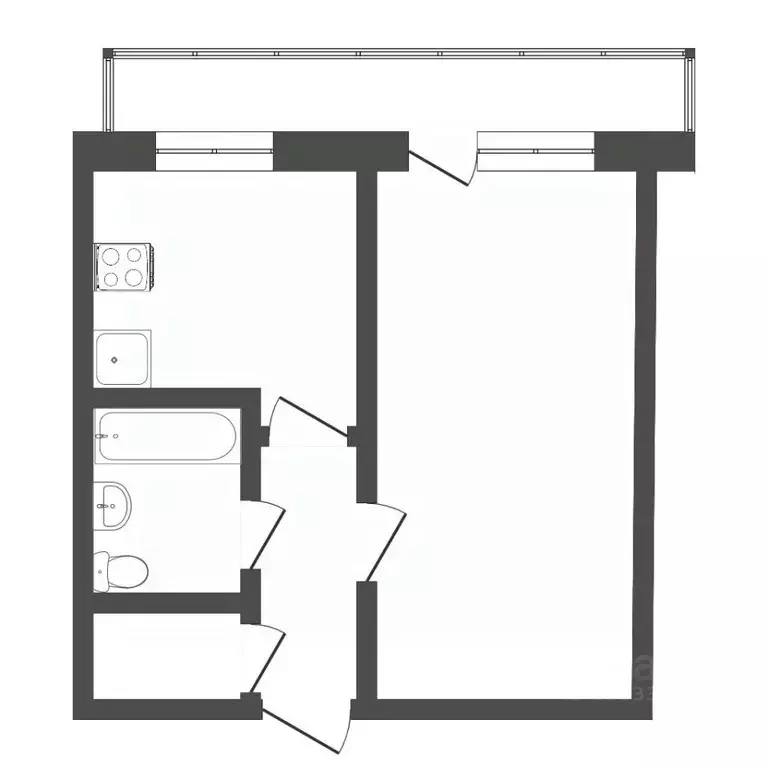 1-к кв. Тюменская область, Тюменский муниципальный округ, Винзили рп ... - Фото 2