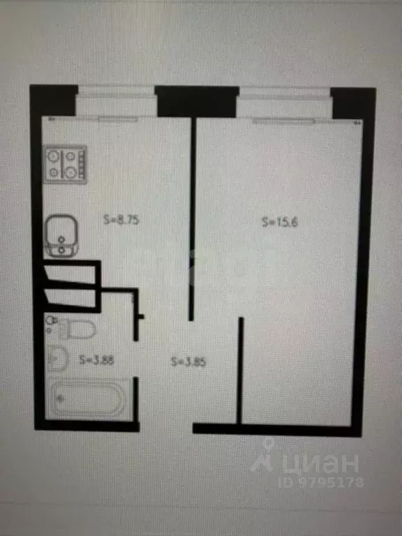 1-к кв. Татарстан, Зеленодольский район, Осиновское с/пос, с. Осиново ... - Фото 2