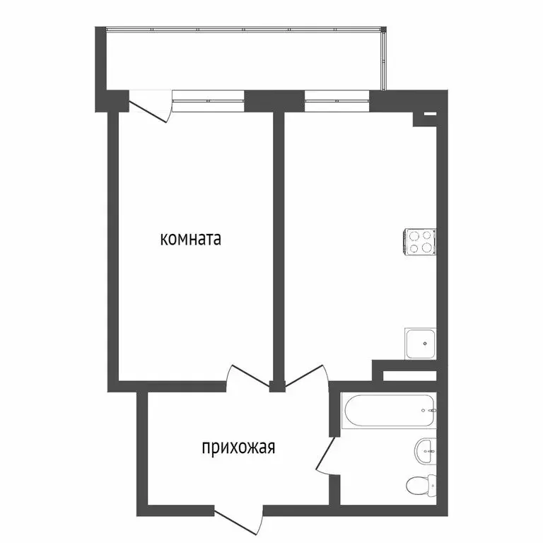 1-комнатная квартира: Севастополь, улица Колобова, 22/3 (37.7 м) - Фото 1