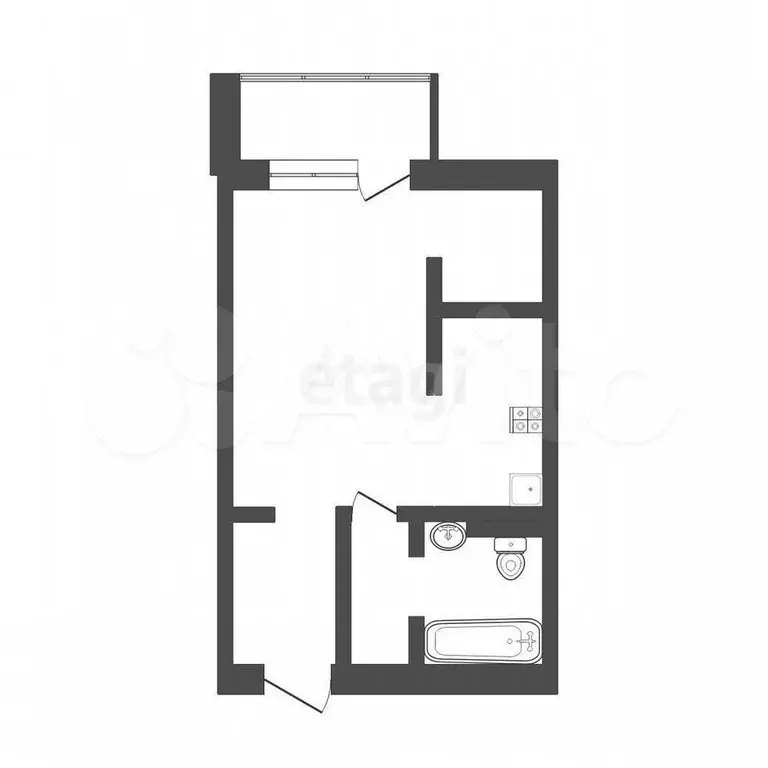 Квартира-студия, 30 м, 10/17 эт. - Фото 0
