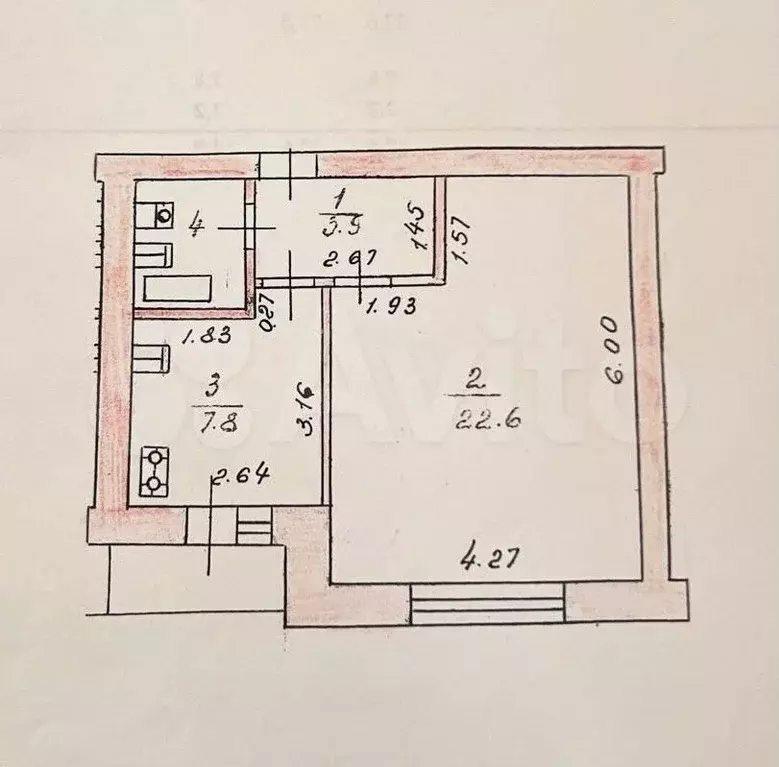 1-к. квартира, 38 м, 5/5 эт. - Фото 0