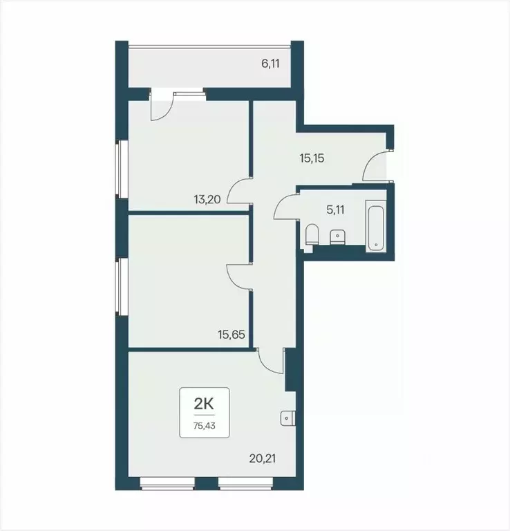 2-к кв. Новосибирская область, Новосибирск Красный просп., 180 (74.4 ... - Фото 1