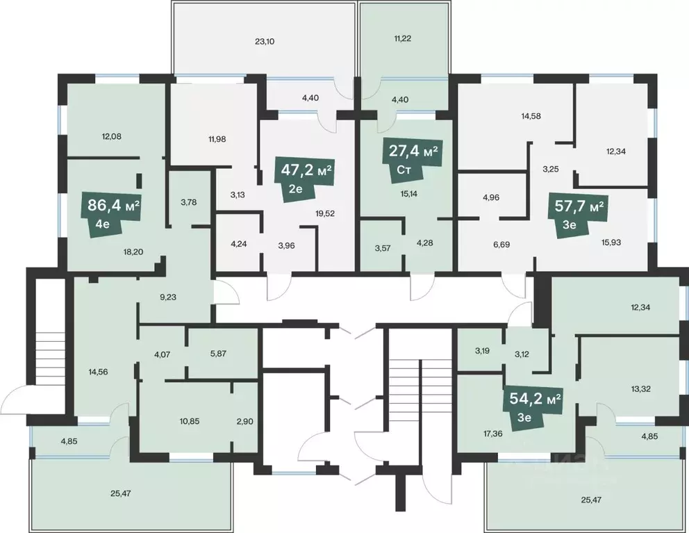 2-к кв. Тюменская область, Тюмень Ямская ул., 159с1/12 (51.76 м) - Фото 1