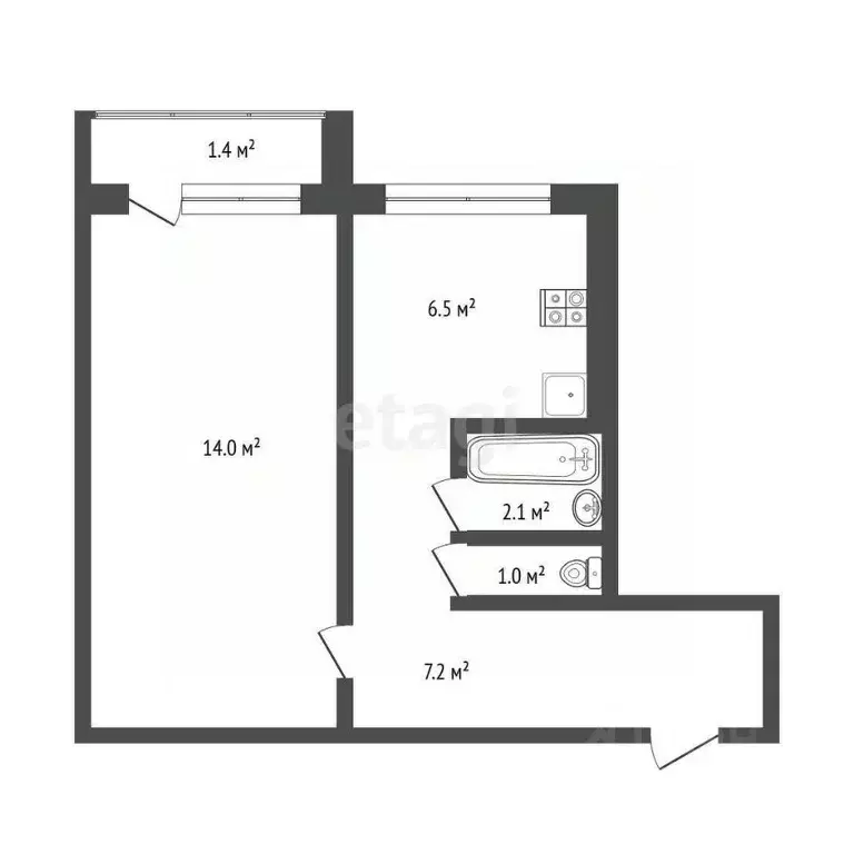 1-к кв. Мордовия, Саранск ул. Фурманова, 46 (32.7 м) - Фото 1