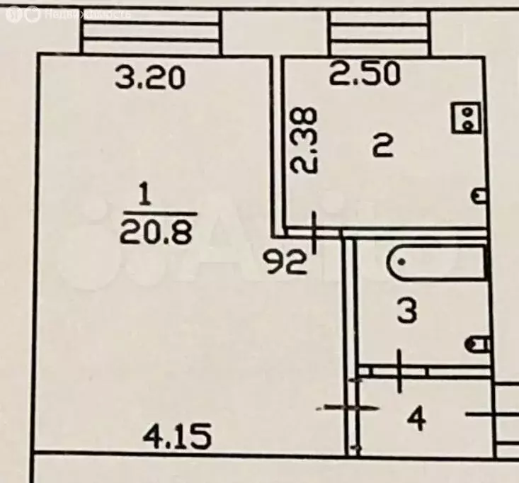 1-комнатная квартира: Тюмень, улица Республики, 6 (31.7 м) - Фото 2