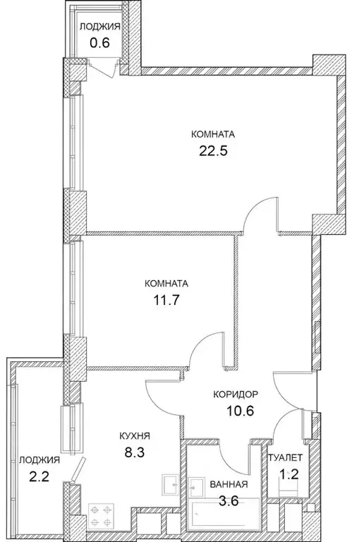 2-к кв. Татарстан, Набережные Челны просп. Сююмбике, 40 (60.0 м) - Фото 1