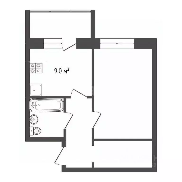 1-к кв. Ярославская область, Ярославский муниципальный округ, пос. ... - Фото 2