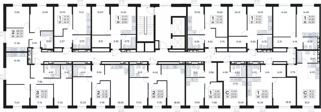 1-к кв. Приморский край, Владивосток Катерная ул., 31/2 (34.37 м) - Фото 2