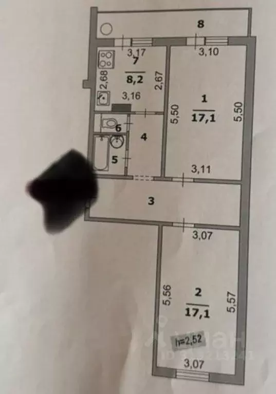 2-к кв. Белгородская область, Белгород бул. Юности, 33 (61.2 м) - Фото 0