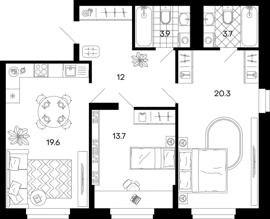 3-к кв. Пензенская область, Пенза ул. Минская, 25 (73.2 м) - Фото 0