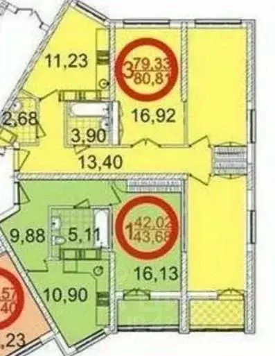 3-к кв. Саратовская область, Энгельс Комсомольская ул., 117к2 (80.0 м) - Фото 1