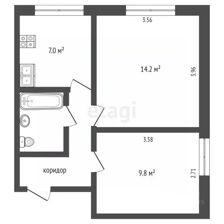 2-к кв. Москва Туристская ул., 19К1 (40.0 м) - Фото 1