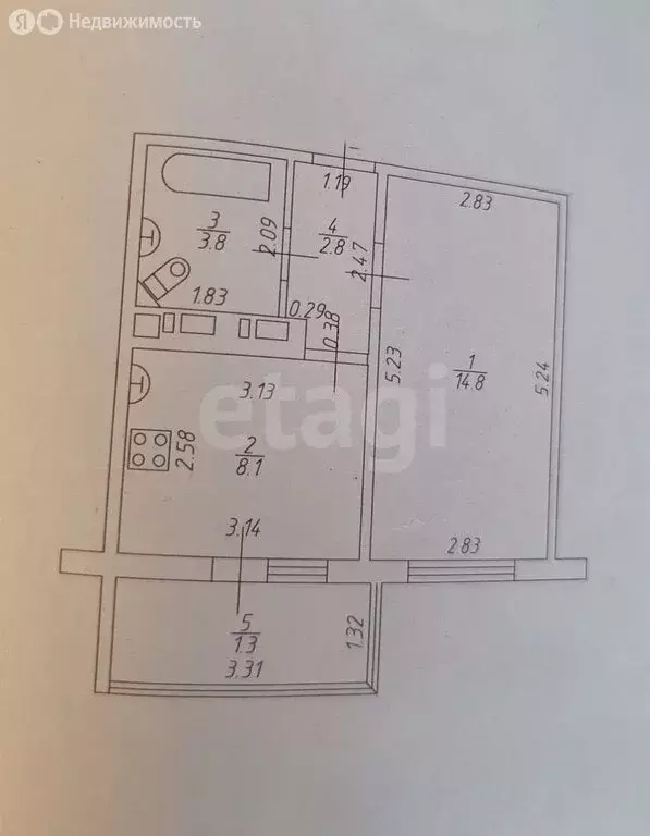 1-комнатная квартира: Казань, проспект Ильгама Шакирова, 13 (29.5 м) - Фото 1