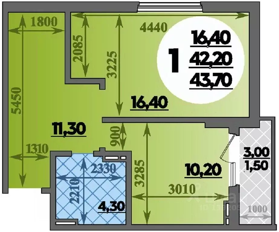 1-к кв. Краснодарский край, Краснодар ул. Героев-Разведчиков, 11/2 ... - Фото 1