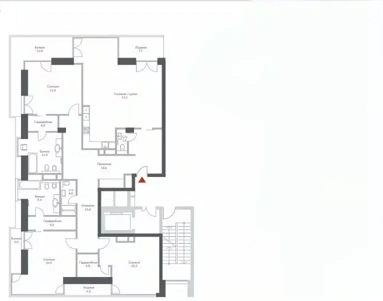 5-к кв. Москва Минская ул., 2Вк1 (210.0 м) - Фото 2