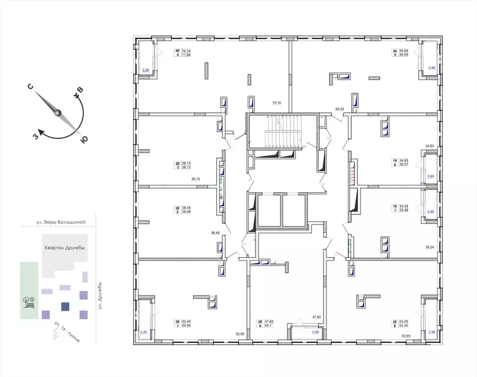 2-к кв. Кемеровская область, Кемерово ул. Дружбы, 9 (38.13 м) - Фото 2