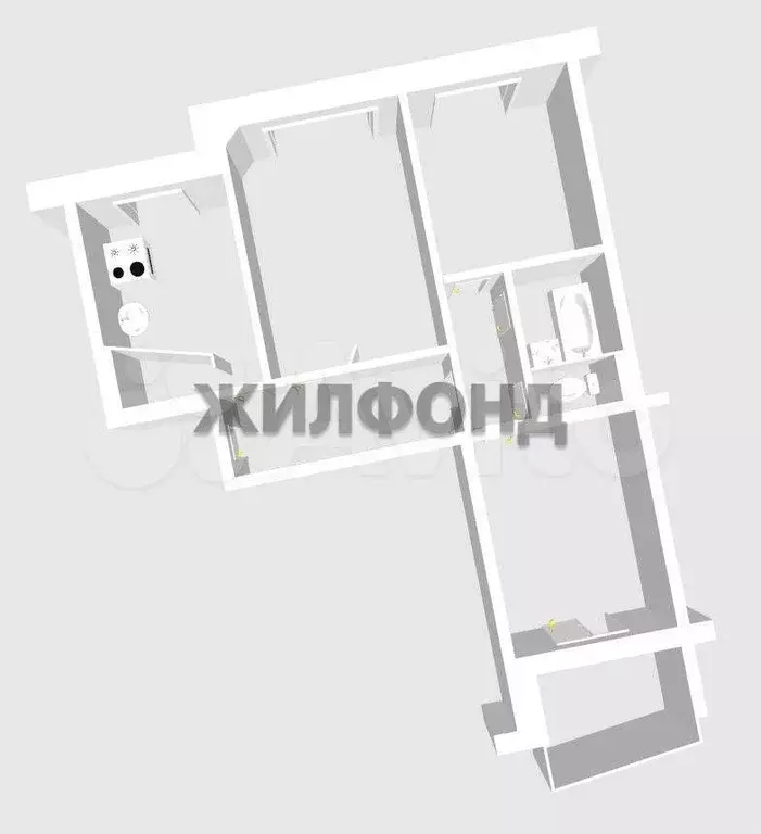 3-к. квартира, 68 м, 6/10 эт. - Фото 0