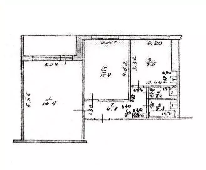 2-комнатная квартира: Барнаул, Взлётная улица, 10 (45.1 м) - Фото 1