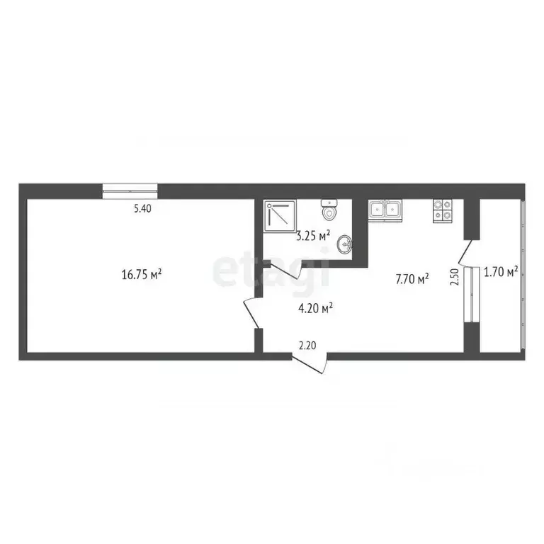 1-к кв. Крым, Щелкино Ленинский район, 3-й мкр, 102 (33.6 м) - Фото 2