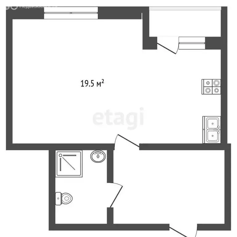 Квартира-студия: Ярославль, Брагинская улица, 18к3 (30 м) - Фото 0