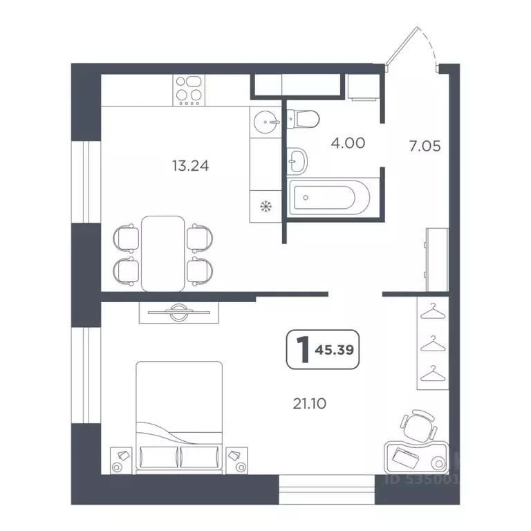 1-к кв. Тюменская область, Тюмень Мелиораторов мкр, ул. Голышева, 8А ... - Фото 1