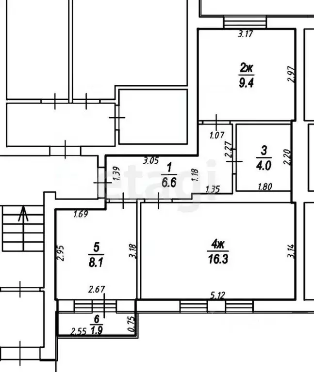 2-к кв. Калининградская область, Калининград пер. Сурикова, 7 (44.0 м) - Фото 1